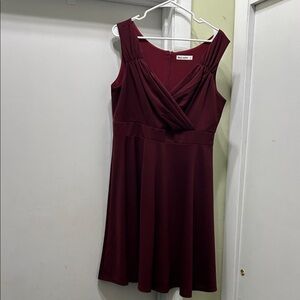 Grace Karin Burgundy Mini Dress